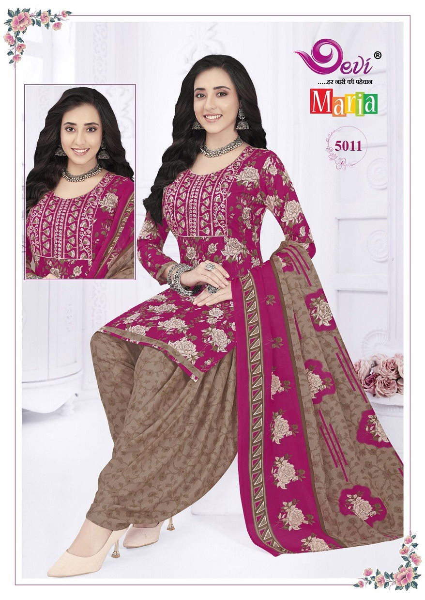 Maria Vol 5 By Devi Cotton Printed Readymade Suits Wholesale In India